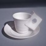 Handmade, dishwasher proof cup and saucer 