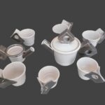 TEA SET 1 Tea Set with Platinum Luster.