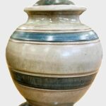 Large Lidded jar A large lidded Jar made by throwing on a potter's wheel using a grey, German anthracite and firing to 1260 Centigrade.