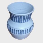 Sgraffito pot with blue slip decoration Sgraffito pot with blue slip decoration